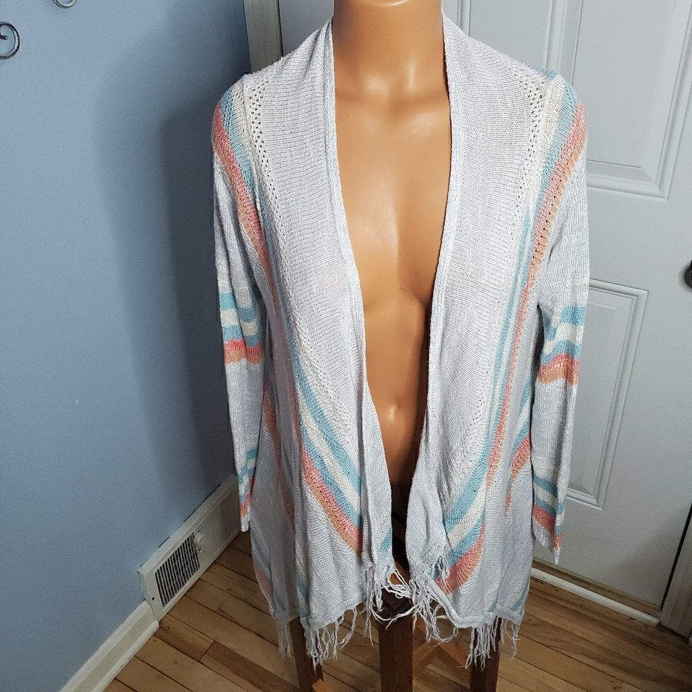 Trillium Zumiez boho fringe cardigan Medium